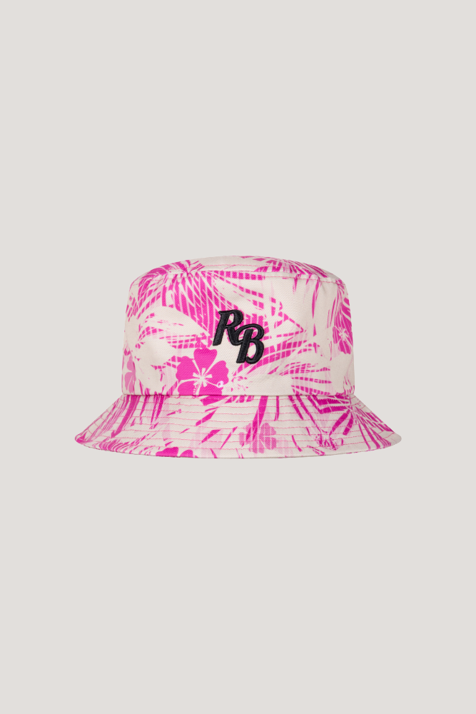 DESERT BLOOM BUCKET HAT - BEIGE & PINK