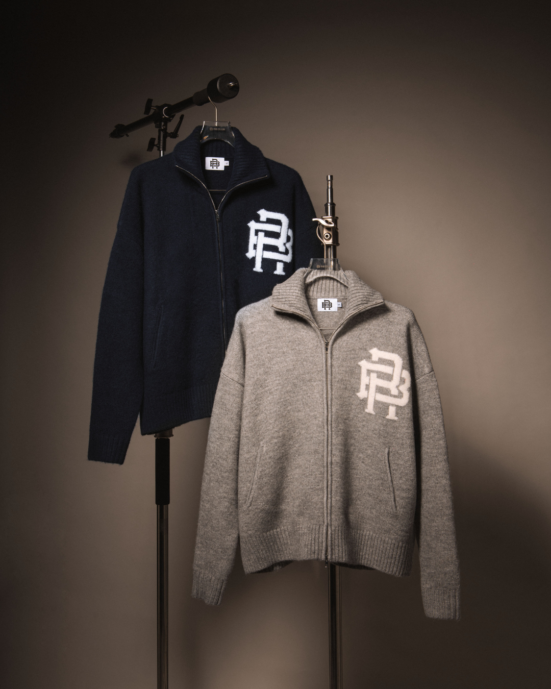 CLUB KNIT ZIP UP - GREY