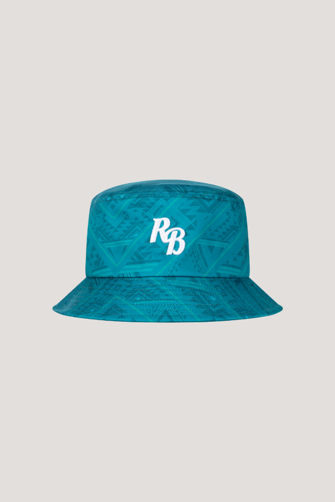 ORIENTAL TRIBE BUCKET HAT - GREEN & ORANGE