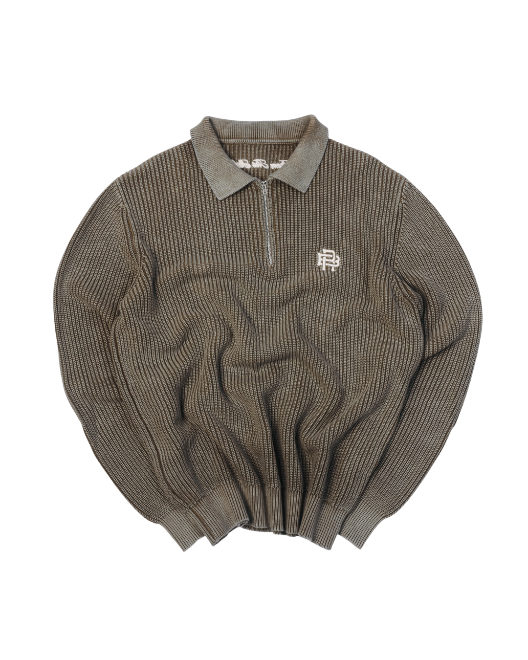 FISHERMAN 1/4 ZIP - ACID BROWN