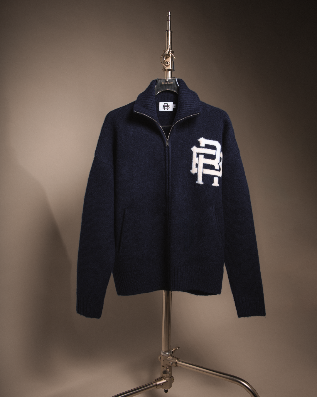 CLUB KNIT ZIP UP - NAVY