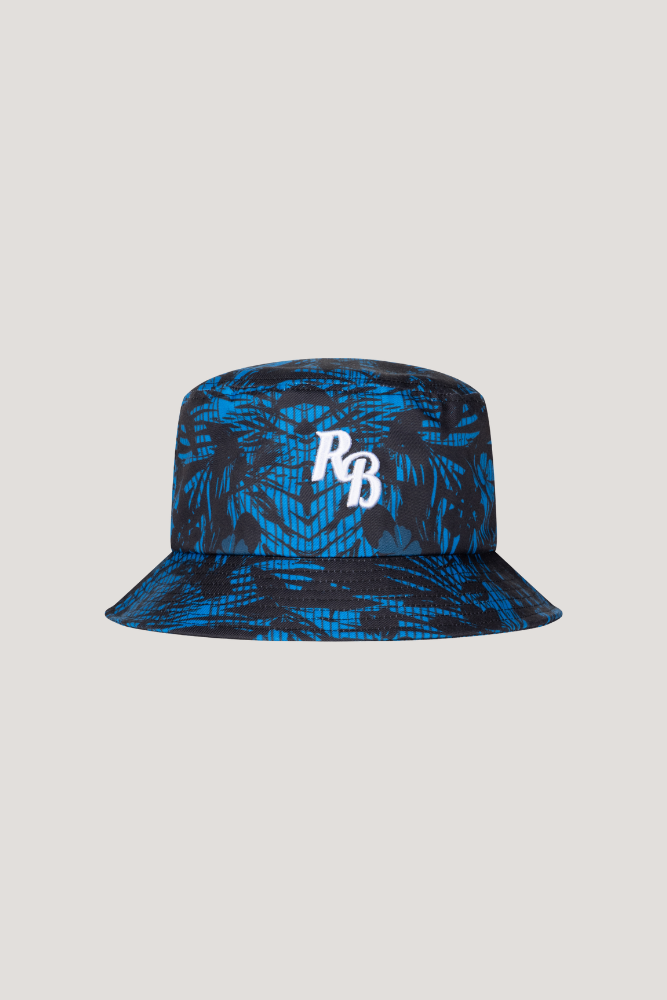 MIDNIGHT WAVES BUCKET HAT - BLACK & BLUE