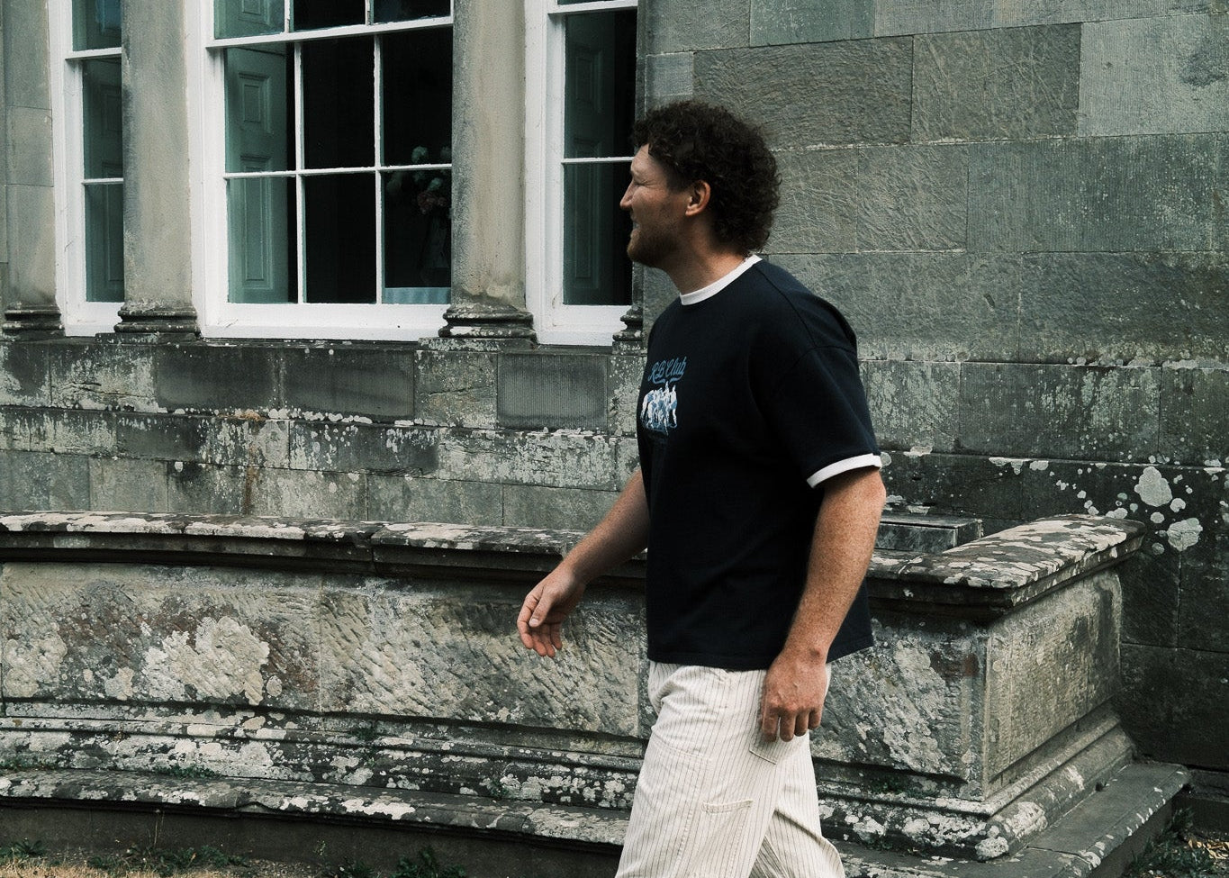 RINGER TEE - NAVY