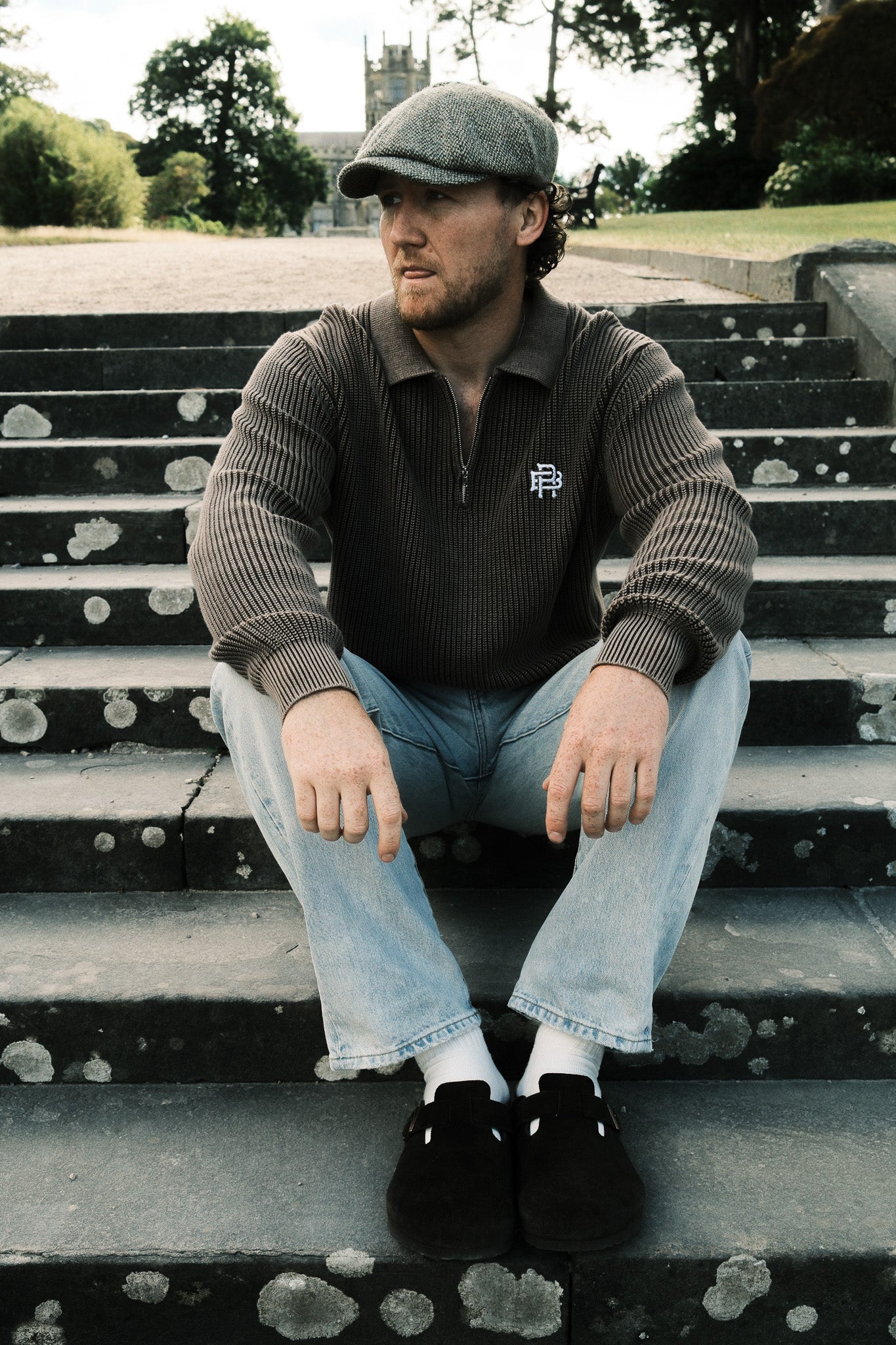 FISHERMAN 1/4 ZIP - ACID BROWN