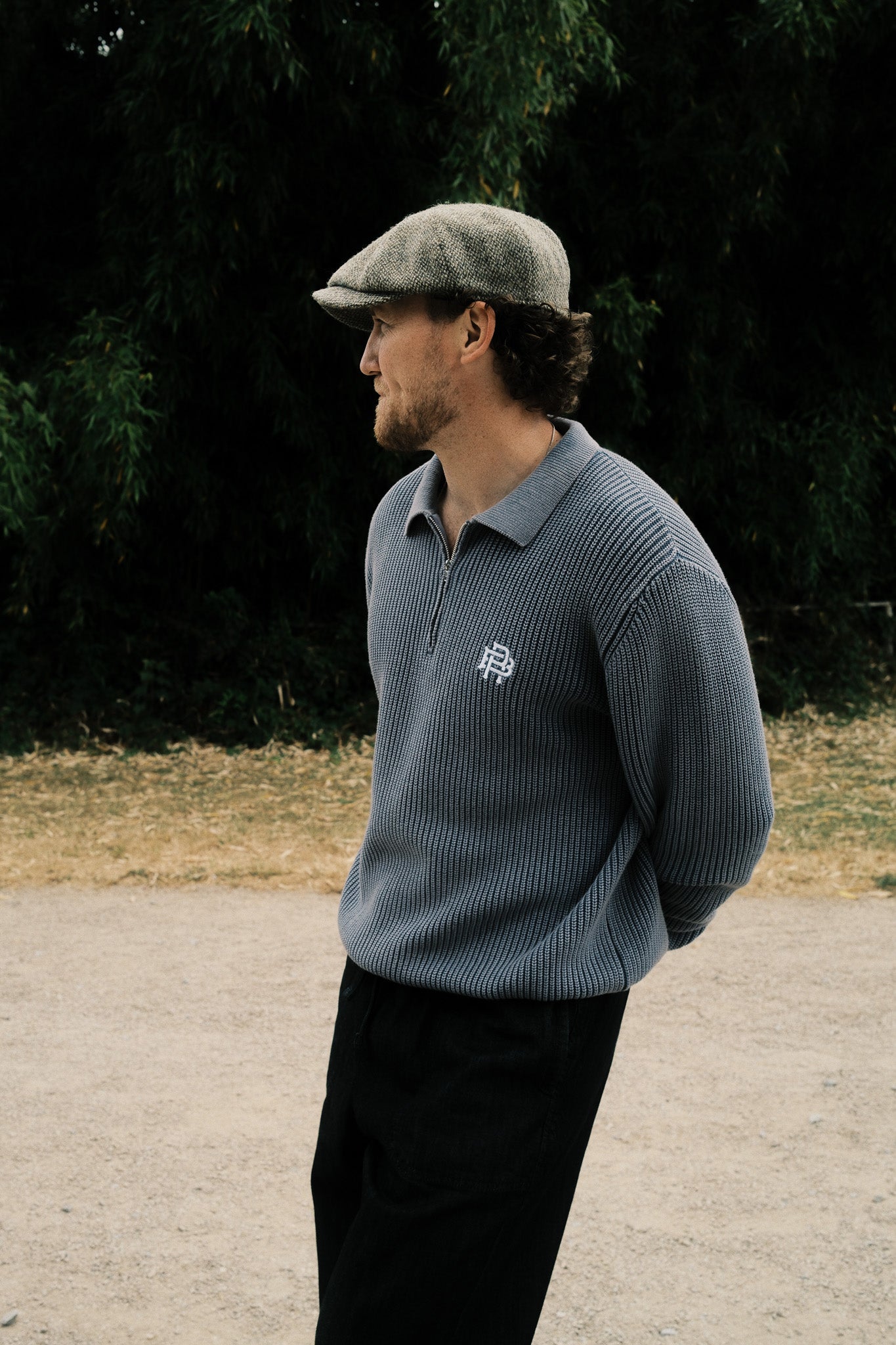 FISHERMAN 1/4 ZIP - ACID BLUE