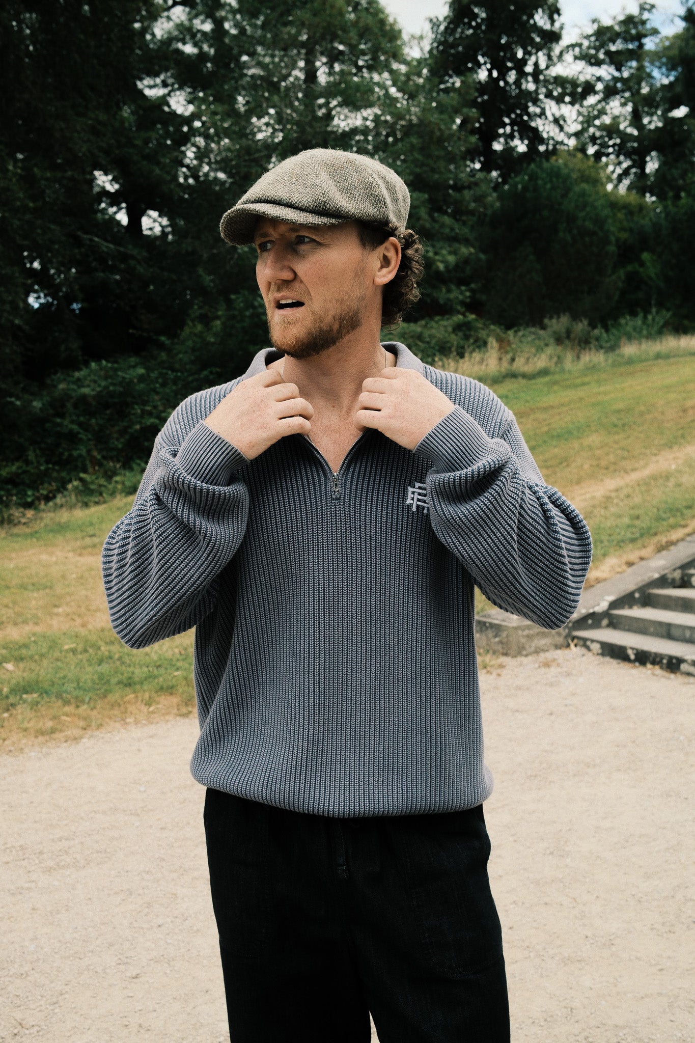 FISHERMAN 1/4 ZIP - ACID BLUE