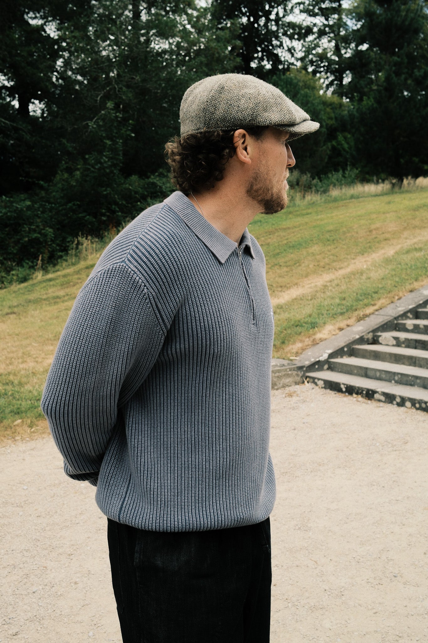 FISHERMAN 1/4 ZIP - ACID BLUE