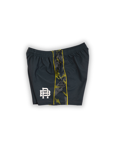 GOLD FUZZ SHORTS - GOLD & BLACK