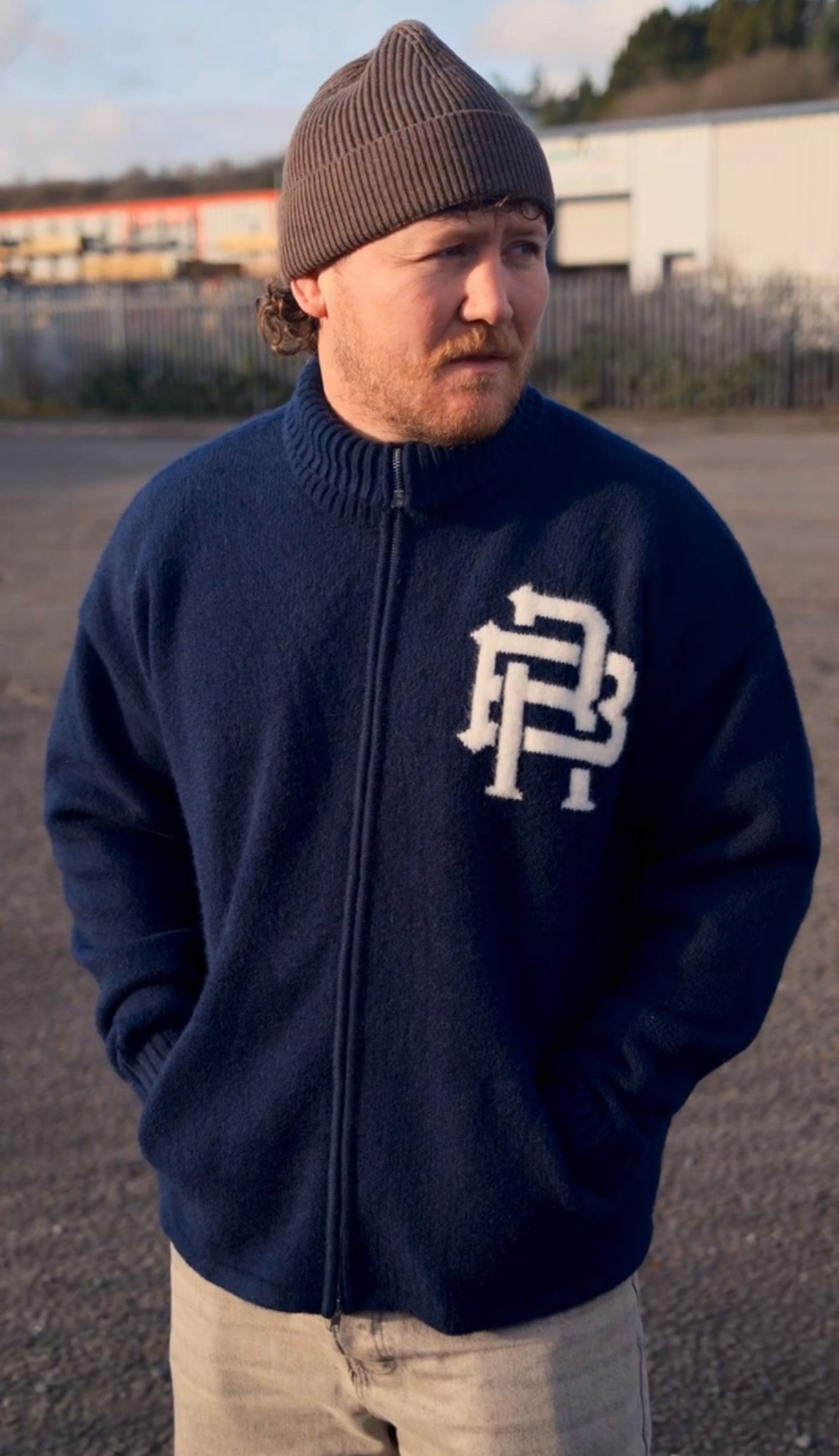 CLUB KNIT ZIP UP - NAVY