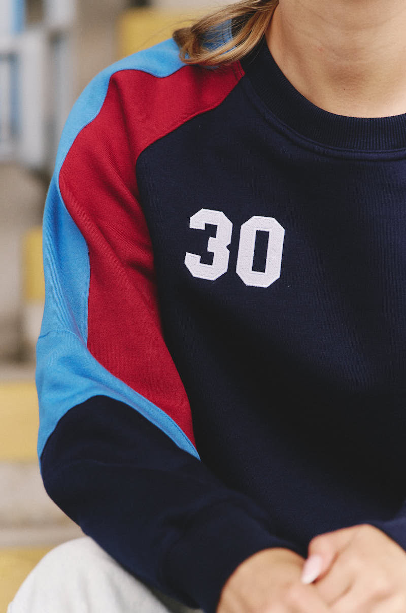 MAVEN SWEATSHIRT - NAVY & MAROON WOMENS