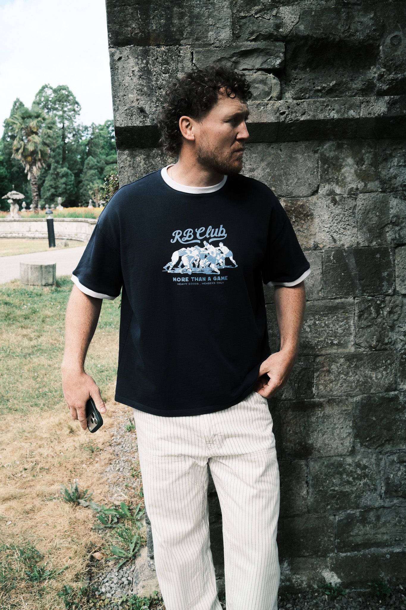 RINGER TEE - NAVY