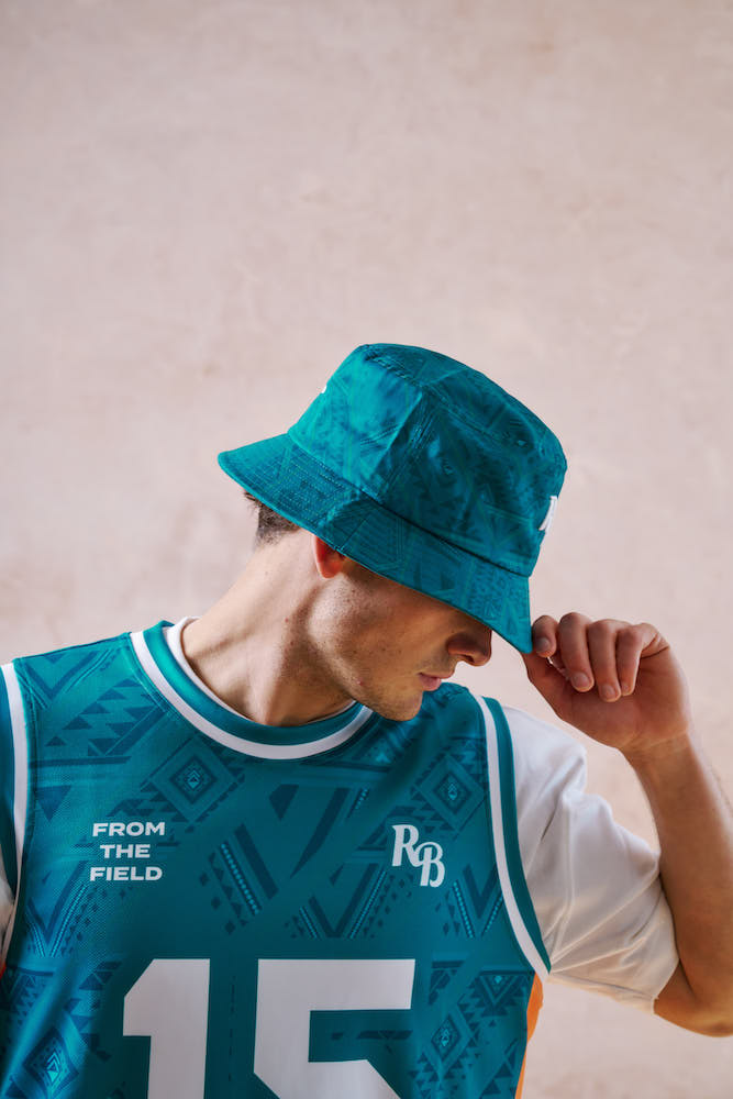 ORIENTAL TRIBE BUCKET HAT - GREEN & ORANGE