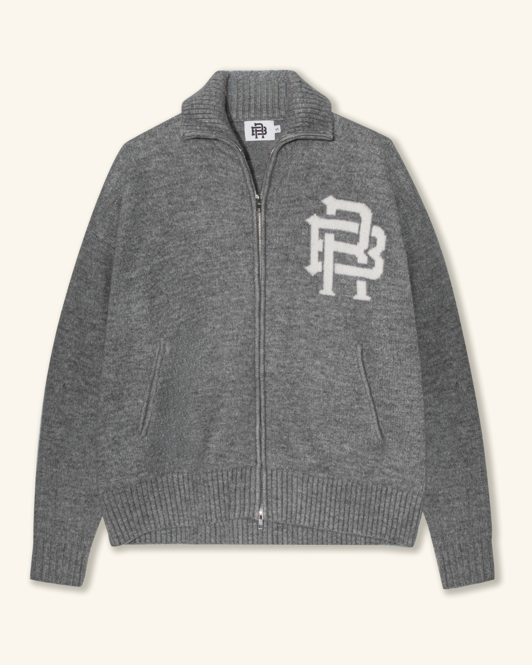 CLUB KNIT ZIP UP - GREY