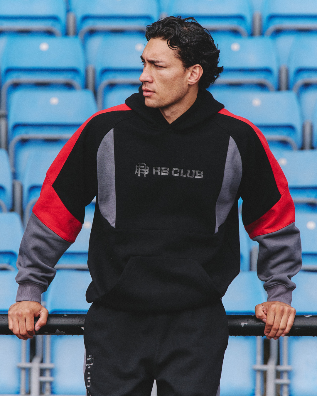 CLUBRA HOODIE - BLACK & RED