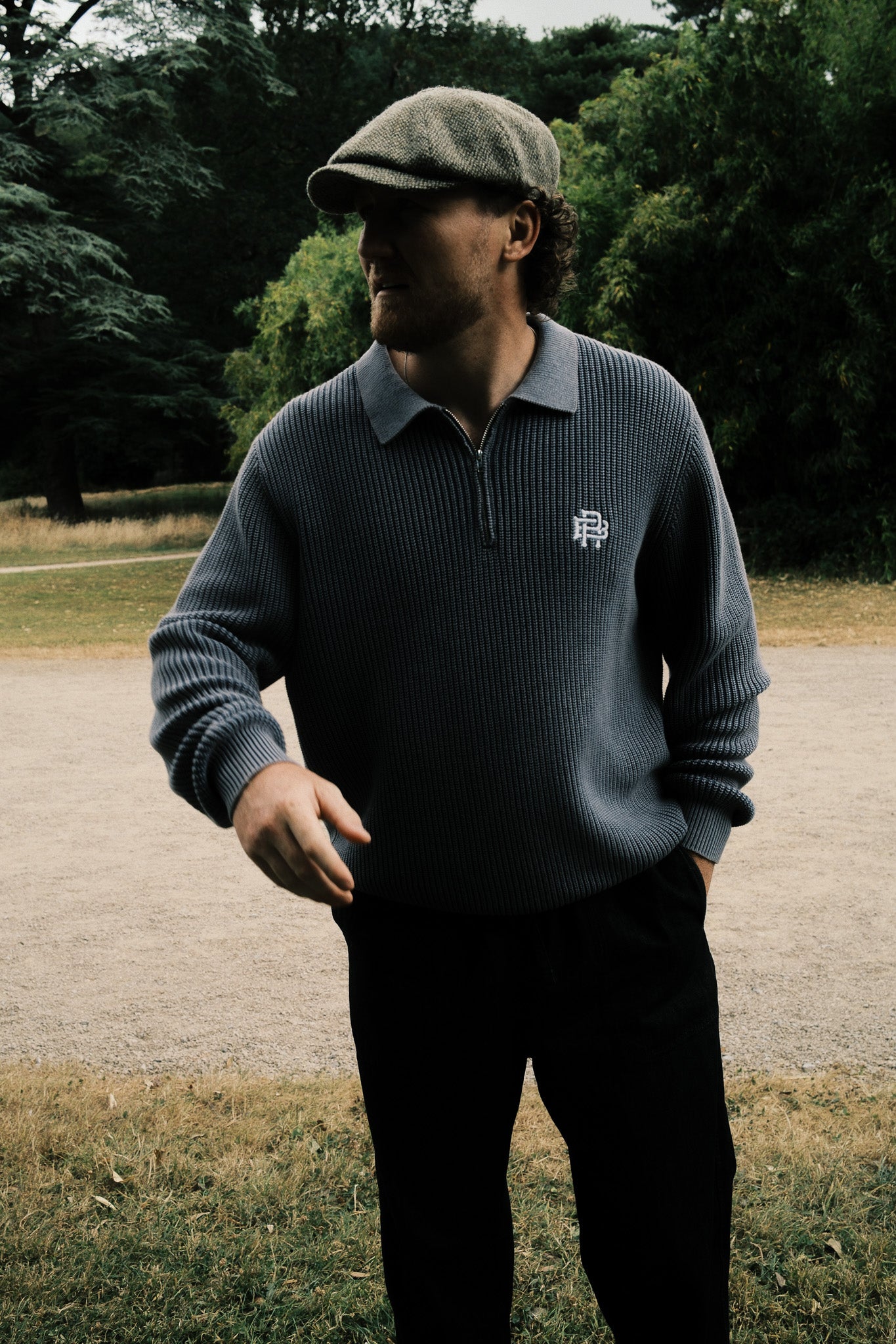 FISHERMAN 1/4 ZIP - ACID BLUE